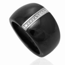 Ceramic Ring Combine 925 Silver Fashion Ring (R21095)